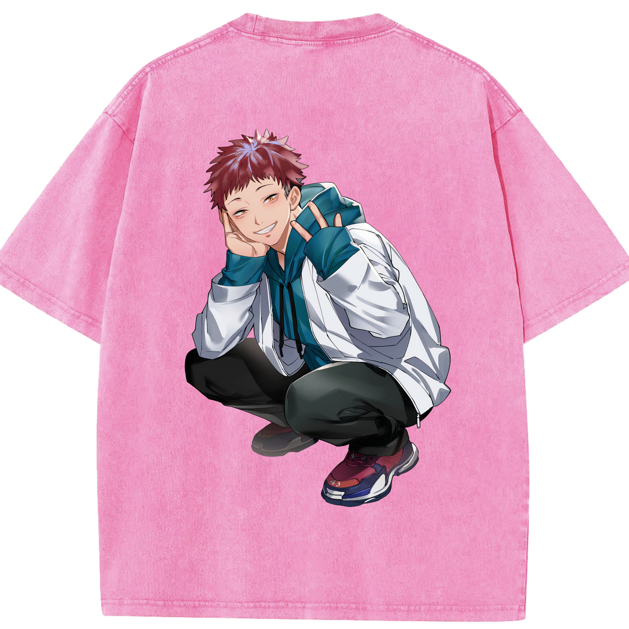 （画像用） 呪術廻戦 Jujutsu Kaisen 綿100% ヴィンテージ風 半袖Tシャツ（背面プリント）